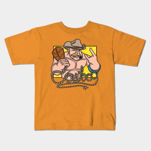 Cowboy Stan Kids T-Shirt by angrylemonade